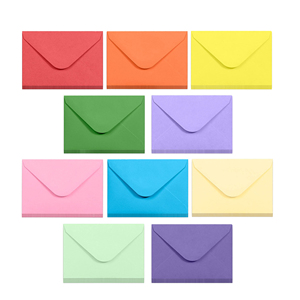 4 X 2.7 인치 기프트 카드 봉투 100개 미니/작은 봉투 아트 페이퍼 친환경 맞춤 색상 비즈니스 대량 노트 카드 - Product Image 6