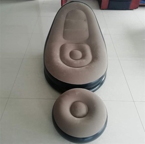 โซฟาเก้าอี้ลมเป่าลมทรงกลมพร้อมที่วางเท้าเก้าอี้พักผ่อนโซฟาเบดเฟอร์นิเจอร์เป่าลม - Product Image 1