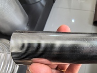 Tubo de malla ranurada de acero inoxidable 304 316L tipo Johnson con alambre de cuña para pozos de agua y petróleo, suministro de fábrica