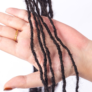 Extensions de dreadlocks 0,1-0,8 cm en cheveux humains pour hommes/femmes, tresses au crochet, extensions de dreadlocks, boucles interlockées, cheveux au crochet - Product Image 3