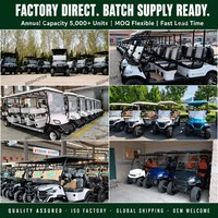 Voiturette de golf électrique personnalisée chinoise 72V 4 places avec sièges avant, modèle de patrouille d'hôtel, navette de parcours de golf 4 places