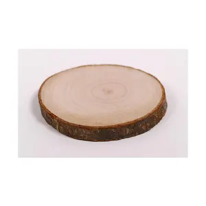 OEM Kit Coaster kayu bulat kerajinan irisan kayu alami belum selesai kustom kerajinan lingkaran Diy