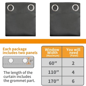 Bindi aislamiento térmico con ojal Habitación Superior oscurecimiento 84 pulgadas de longitud <span class=keywords><strong>cortinas</strong></span> divisorias de habitación <span class=keywords><strong>para</strong></span> <span class=keywords><strong>la</strong></span> sala de estar - Product Image 6