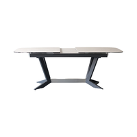 Mobilier de salle à manger personnalisé, moderne, léger, luxe, pieds en verre trempé pliable de table 6 places à vendre