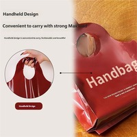 Sac de courses en plastique PE épaissi avec poignée, idéal pour les supermarchés, les cosmétiques, les chaussures, personnalisable avec logo