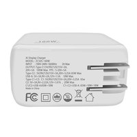 Cargador Rápido GaN de 100W con Enchufe Europeo, Pantalla LED, USB-C PD 3.1 SCP, Adaptador de Corriente a Prueba de Fuego para Laptop, Teléfono, Tablet, Auriculares, Cámara