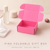 Boîte cadeau pliable personnalisée pour bijoux, cosmétiques, bougies, emballage rose pour produits de beauté et soins de la peau, fabricant en gros