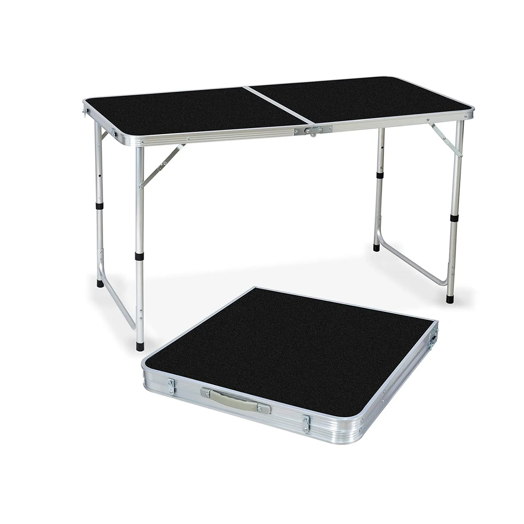 Table de camping pliante de 4 pieds Portable, table de pique-nique en aluminium de 120cm facile à installer, table de plage pliable légère de 1.2m Save-Spac
