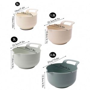 New Gadgets Home Products <b>Kitchen</b> Salad Mixing Bowls PP <b>Plastic</b> Salad Bowl Set - Product Image 5