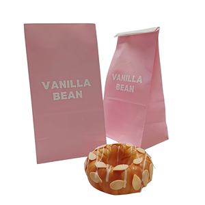 Sacs en papier personnalisés avec logo, ouverture fenêtrée, en cuir de vachette, résistants à l'huile, à fond pointu, pour croissants, beignets et biscuits - Product Image 1