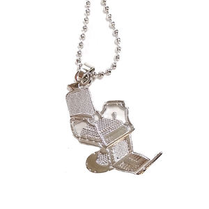 Crystal Barber Shop Turn Light 3D collana Crown <span class=keywords><strong>parrucchiere</strong></span> Logo collana pendenti barbieri gioielli regalo - Product Image 3