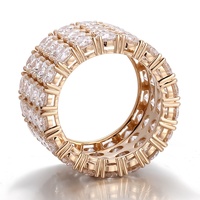 Bague de mariage pour homme de luxe faite à la main en or jaune massif 18K 14K 10K avec diamant de laboratoire certifié IGI, bijoux de fête volumineux de style hip-hop