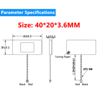 YueNeng YN4020WD-0801 Haut-parleur OEM personnalisé 4020 40*20mm 8Ohms 1W ultra-mince à cavité sonore latérale 0-20kHz pleine gamme en plastique