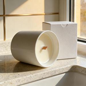 Bougie parfumée Ascendia en cire de soja, pot en céramique, minimaliste, aromathérapie, décoration d'intérieur, parfum floral végétal, durée de combustion de 1 à 20 heures, Pâques - Product Image 3