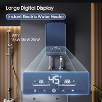 Chauffe-eau électrique instantané intelligent pour toute la maison, 380V, 18kW, 24kW, à commande tactile, pour hôtels et foyers