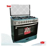 Estufa eléctrica de cocina, horno de panadería y Pizza, 4 Gas + 2, 90x60cm