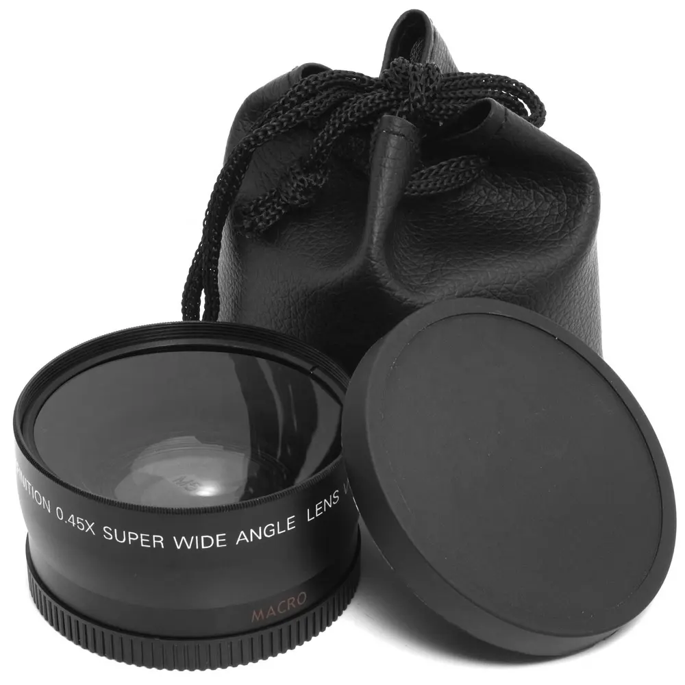 Professionale 58 MILLIMETRI 0.45x Wide Angle Lens + Macro Lens per Canon 5D/60D/70D/350D/ 400/450D/500D/1000D/550D/600D 18-55MM Lens