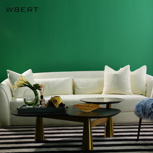 WBERT Table d'appoint légère de luxe en bois massif Simple Design moderne Oval Rock Board Creative Living Room Coffee for Small Families - Product Image 6