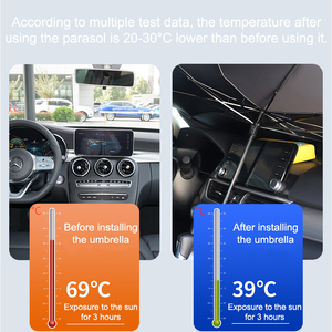 Parasol de voiture Portable résistant aux <span class=keywords><strong>UV</strong></span>, pare-soleil pliable, Parasol de pare-brise avant automatique, vente en gros - Product Image 5
