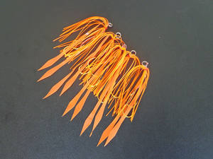 Leurres de pêche souples en Silicone avec ruban lumineux, jupe en caoutchouc, remplacement pour Jigs de curseur Tai Kabura poulpe <span class=keywords><strong>Madai</strong></span> calmar - Product Image 5