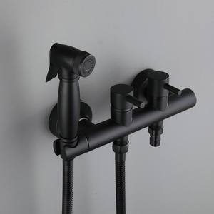 Pistola de Bidé Moderna de Cobre Negro para Baño, Agua Fría/Caliente, Boquilla de Alta Presión, Limpiador Femenino y Ducha - Product Image 4