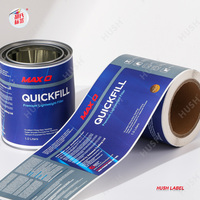 Étiquettes en papier autocollantes personnalisées pour seaux en plastique et bidons métalliques - Options colorées imperméables en PET/PE/PVC Impression UV/numérique