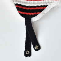 Gorro de punto de invierno para bebé, gorro de orejas bonitas Unisex, gorro de punto con pompón de piel doble para niños y niñas pequeñas con forro polar grueso