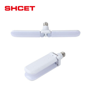 Bombilla LED con Aspas de Ventilador Plegables Ajustables de 360 Grados, Marca OEM de Fabricantes, 20W 40W 50W 60W E27 B22 100lm/<span class=keywords><strong>w</strong></span> - Product Image 2