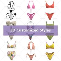 Bikini de Diseño Personalizado en 3D, Muestra Gratuita, Traje de Baño de Alta Calidad para Mujer, Conjunto de 2 Piezas, Ropa de Playa, Traje de Baño de Lujo