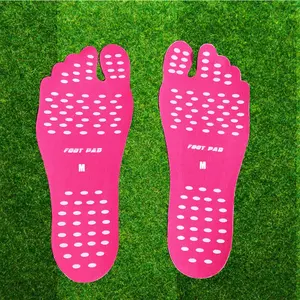 Custom Barefoot Stickers Foot Adhesive Pads Outdoor Indoor Recreation for Hot Sand Pool Park Lawn Spa Non Slip Yoga Socks