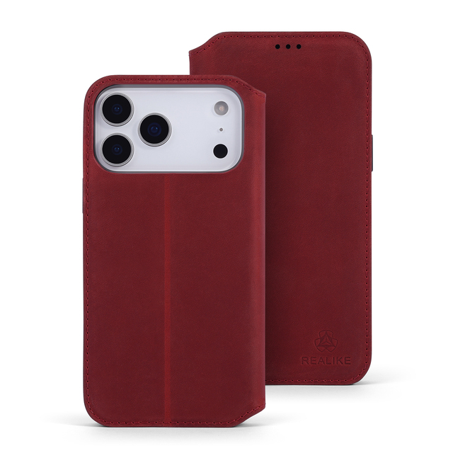 Crazy Horse Genuine Leather Phone Case Flip Wallet with Card Slot Luxury Retro Mobile Phone case for iphone 17 15 Pro Max case