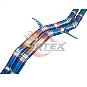 Sistema de Escape Catback Valvetronic de Titanio VORTEX, Tubo Recto de Alto Flujo con Acabado Azul Quemado para Porsche Macan S/GTS 3.0/3.6 - Product Image 6