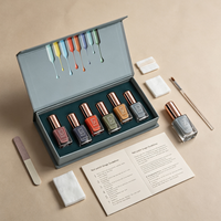 Boîte d'emballage personnalisée par le fabricant, rigide et recyclable, pour gel de soin des ongles, vernis à ongles, huile, avec revêtement UV et laminage mat