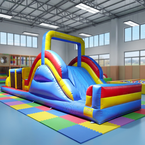 WINSUN Pista de Obstáculos Inflable Comercial para Niños, Certificación CE, PVC Impermeable, para Juegos al Aire Libre y Carnavales - Product Image 1