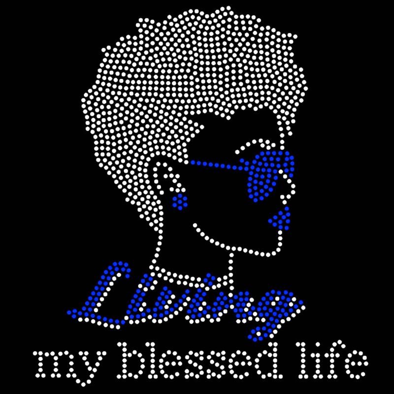 Cristal claro blanco con Azul Real