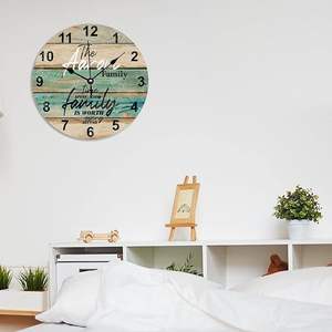 Reloj de madera de una sola capa Texto Foto Personalización Decoración del hogar Reloj de pared de una pieza personalizado - Product Image 4