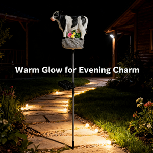 Vache simulée d'extérieur avec capteur vocal, décoration de chemin de jardin, lampes solaires à LED pour jardin, lampes solaires pour jardin - Product Image 2