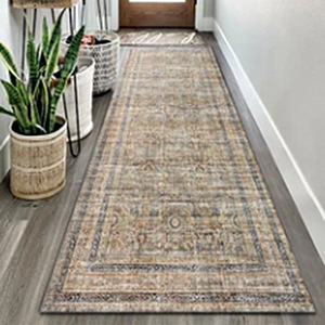 Alfombra de pasillo de estilo europeo Rollo completo de pasillo con parte inferior antideslizante de TPR Poliéster moderno plegable y lavable-para hoteles - Product Image 3