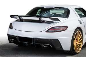 SKY DESIGN Car <strong>Parts</strong> Wing Forged Carbon Fiber Spoiler for Mercedes <strong>SLS</strong> AMG Rear Wing Spoiler Carbon Fiber Bodykit - Product Image 5