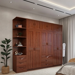 Modern Foldable Solid <b>Wood</b> <b>Wardrobe</b> with Hanging Closet Eco-Friendly Large Capacity Home Furniture for Bedroom and Workshop Use - Product Image 2