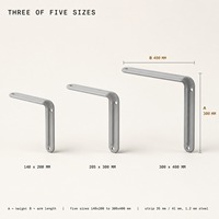 Supports muraux pour téléviseur en métal robuste HIFINE, en acier, revêtement poudré, 5 tailles, 140x200-300x400mm