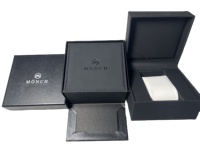 Boîte en cuir PU noir de haute qualité, fabriquée à la main, pour un seul montre, avec insert en coussin personnalisé, cadeau