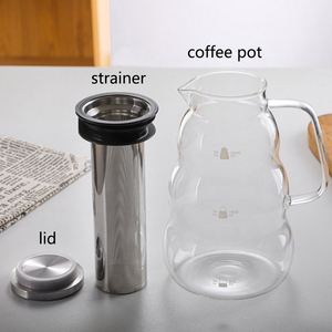 Cafetera de Vidrio de Borosilicato de Alta Resistencia de 1L/2L para Café Frío con Filtro de Acero Inoxidable - Product Image 3