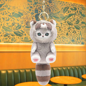 Großhandel Mofusand Plüsch tier Katze Katze Schlüssel bund Kuscheltier Tasche Anhänger Mädchen Geschenk Bunte Katze Schlüssel ring Puppe - Product Image 4
