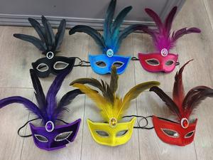 Lustige Kostü<span class=keywords><strong>m</strong></span> Cosplay venezia nischen Karneval Maskerade italienische Maske Hochzeit Venedig Feder Party Maske für Party Holiday Supply - Product Image 2