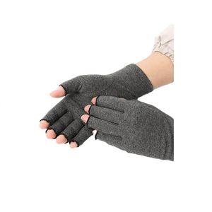 Gants de compression en Spandex unisexes, respirants, à demi-doigts, pour le soulagement de l'arthrite et du syndrome du canal carpien, pour le sport et l'entraînement en salle de sport - Product Image 2