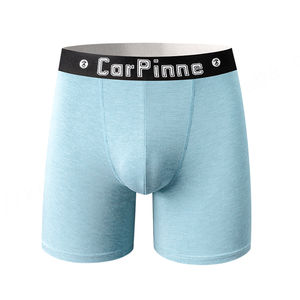 OEM Cintura Logo Básico Sólido Talla Grande Ropa Interior Hombre Transpirable Comodidad Bambú Hombres Bóxer Breve para Hombres Logotipo Personalizado - Product Image 1