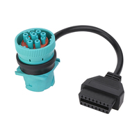 Cables personalizados J1939 9 pines a OBD OBD2 J1962 12-24V conector arnés de cableado de automóvil