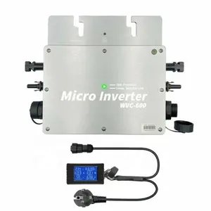Microinversor Solar Conectado a la Red <span class=keywords><strong>WVC</strong></span> de <span class=keywords><strong>600</strong></span> W, Impermeable IP65, <span class=keywords><strong>WVC</strong></span>-<span class=keywords><strong>600</strong></span>, Salida de CA 110 V/220 V, Salida Única, Medidor Digital LCD - Product Image 1