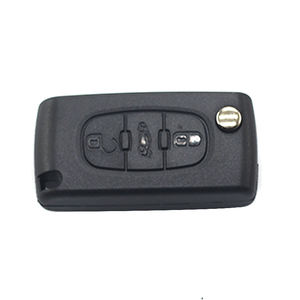 Étui à clés Hiton en alliage d'aluminium noir étanche pour P-eugeot <span class=keywords><strong>207</strong></span> 307 308 407 607 807 C-itroen C2 C3 C4 C5 C6 Clé pliante - Product Image 1